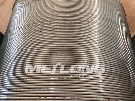 ASTM B704 Incoloy 825 Stainless Steel Coiled Tubing Encapsulated Control Line