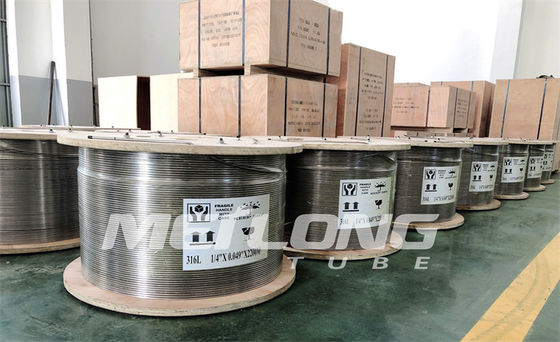 ASTM A269 Stainless Steel Coiled Tubing Chemical Injection Line 3/8 '' OD X 0.065 '' WT