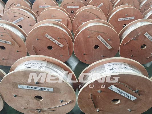 Cold Drawing Nickel Alloy Tubing Chemical Injection Line 100% Length Hydrostatic
